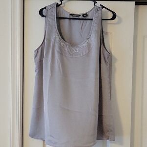 Eddie Bauer Gray Sleeveless Tank Top with Scoop Neckline